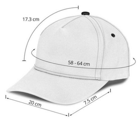 Tabla de tallas de gorras casuales