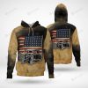 Car Lover – Hot Rod Car American Flag Pullover Hoodie