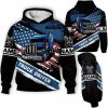 Car Lover – Truck Driver Usa Flag Custom Name Pullover Hoodie