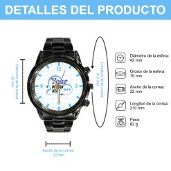 Sporting Gijon – Reloj de acero Edición Especial con Nombre Personalizado