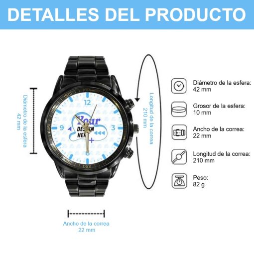 Real Betis – Reloj de acero Edición Especial con Nombre Personalizado
