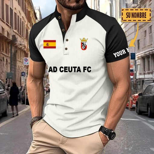 AD Ceuta FC – Polo Deportivo Nuevo estilo con Nombre Personalizado