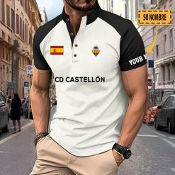 CD Castellón – Polo Deportivo Nuevo estilo con Nombre Personalizado