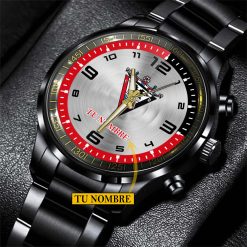 CD Mirandés – Reloj de acero Edición Especial con Nombre Personalizado
