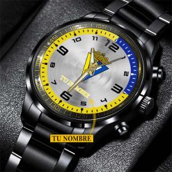 Cádiz CF – Reloj de acero Edición Especial con Nombre Personalizado