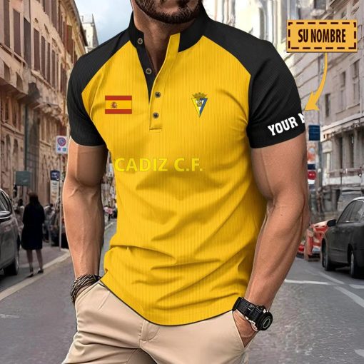 Cádiz CF – Polo Deportivo Nuevo estilo con Nombre Personalizado