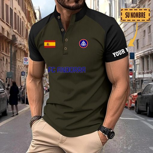 FC Andorra – Polo Deportivo Nuevo estilo con Nombre Personalizado