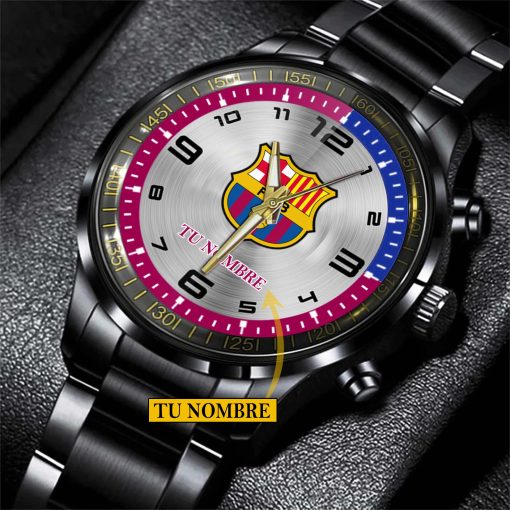 FC Barcelona – Reloj de acero Edición Especial con Nombre Personalizado