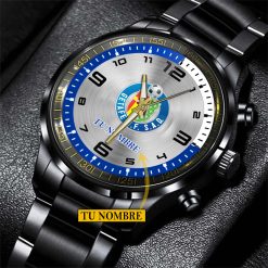 Getafe CF – Reloj de acero Edición Especial con Nombre Personalizado