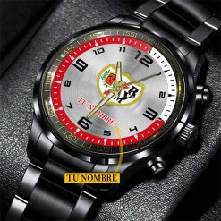 Rayo Vallecano – Reloj de acero Edición Especial con Nombre Personalizado