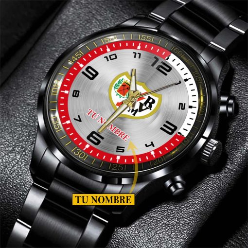 Rayo Vallecano – Reloj de acero Edición Especial con Nombre Personalizado