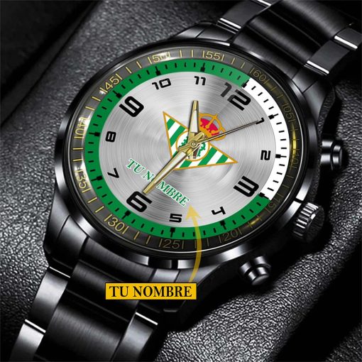 Real Betis – Reloj de acero Edición Especial con Nombre Personalizado