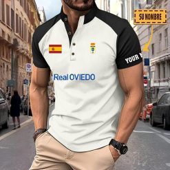 Real Oviedo – Polo Deportivo Nuevo estilo con Nombre Personalizado