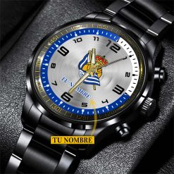 Real Sociedad – Reloj de acero Edición Especial con Nombre Personalizado