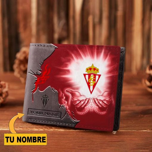 Sporting Gijon – Cartera Nuevo estilo con Nombre Personalizado