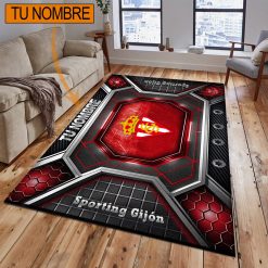 Sporting Gijon – Alfombra Edición Especial con Nombre Personalizado