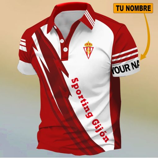 Sporting Gijon – Polo Nuevo estilo con Nombre Personalizado