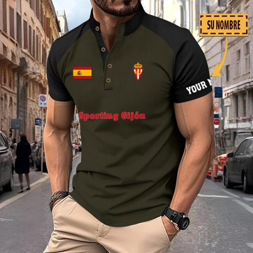 Sporting Gijon – Polo Deportivo Nuevo estilo con Nombre Personalizado
