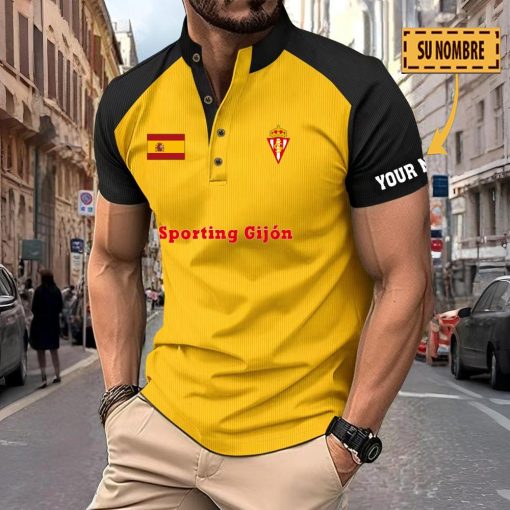 Sporting Gijon – Polo Deportivo Nuevo estilo con Nombre Personalizado