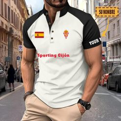 Sporting Gijon – Polo Deportivo Nuevo estilo con Nombre Personalizado