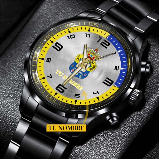 UD Las Palmas – Reloj de acero Edición Especial con Nombre Personalizado