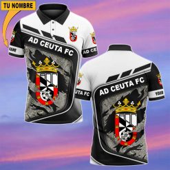 AD Ceuta FC – Polo Estilo deportivo con Nombre Personalizado