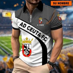 AD Ceuta FC – Polo con cremallera Nuevo estilo con Nombre Personalizado