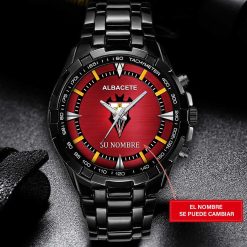 Albacete Balompié Silver – Reloj Estelar – Edición para Fans (Hombre) con Nombre Personalizado