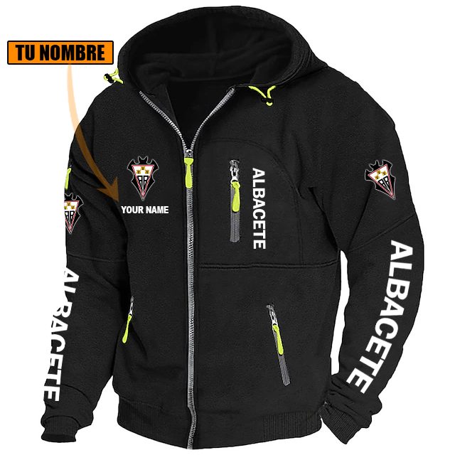 Albacete Balompié – Chaqueta con cremallera Edición Especial con Nombre Personalizado Albacete Balompié – Chaqueta con cremallera Edición Especial con Nombre Personalizado