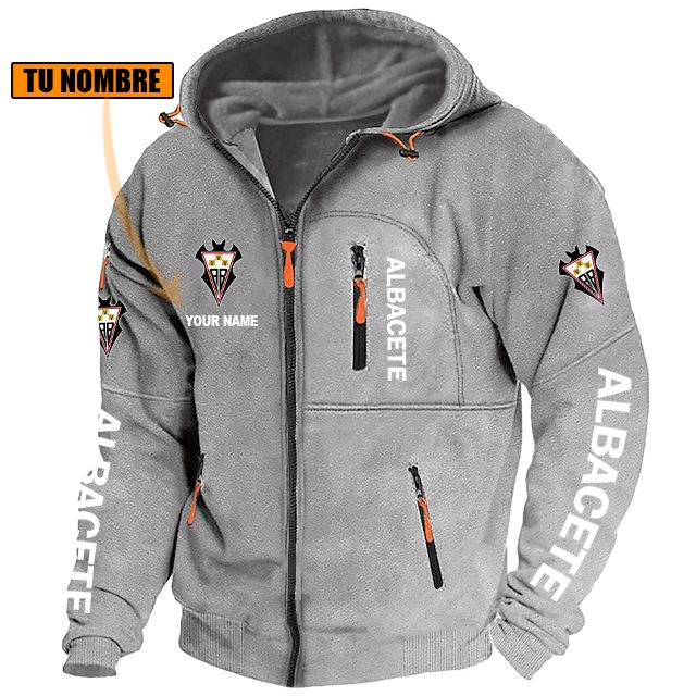 Albacete Balompié – Chaqueta con cremallera Edición Especial con Nombre Personalizado Albacete Balompié – Chaqueta con cremallera Edición Especial con Nombre Personalizado