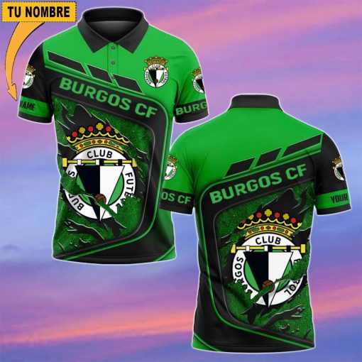 Burgos CF – Polo Estilo deportivo con Nombre Personalizado