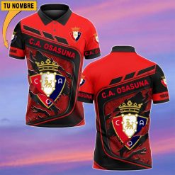CA Osasuna – Polo Estilo deportivo con Nombre Personalizado