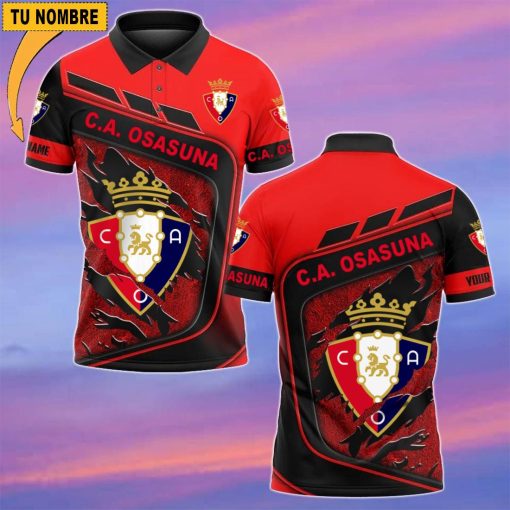 CA Osasuna – Polo Estilo deportivo con Nombre Personalizado