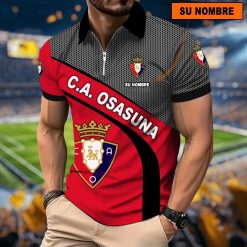 CA Osasuna – Polo con cremallera Nuevo estilo con Nombre Personalizado