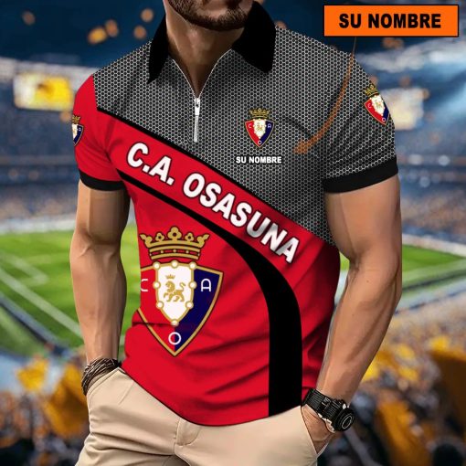 CA Osasuna – Polo con cremallera Nuevo estilo con Nombre Personalizado