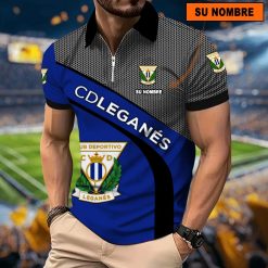 CD Leganés – Polo con cremallera Nuevo estilo con Nombre Personalizado