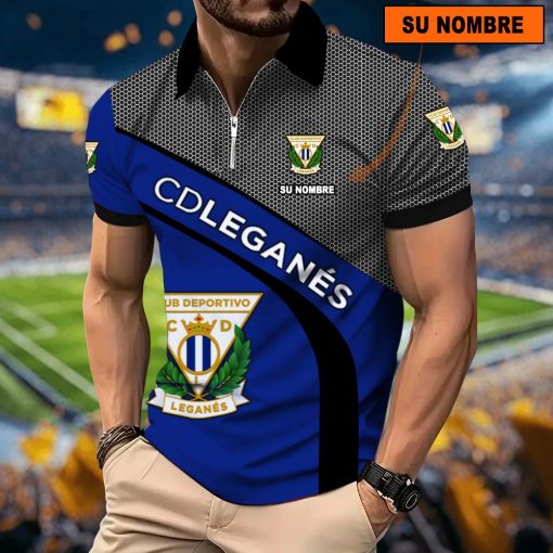 CD Leganés – Polo con cremallera Nuevo estilo con Nombre Personalizado