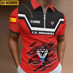 CD Mirandés – Polo con cremallera Edición Especial con Nombre Personalizado