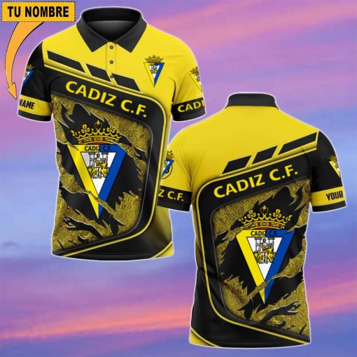 Cádiz CF – Polo Estilo deportivo con Nombre Personalizado