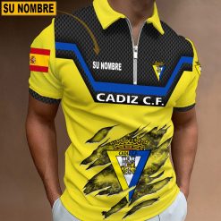 Cádiz CF – Polo con cremallera Edición Especial con Nombre Personalizado