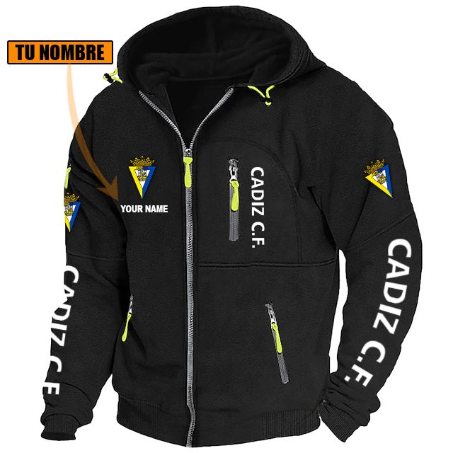 Cádiz CF – Chaqueta con cremallera Edición Especial con Nombre Personalizado Cádiz CF – Chaqueta con cremallera Edición Especial con Nombre Personalizado