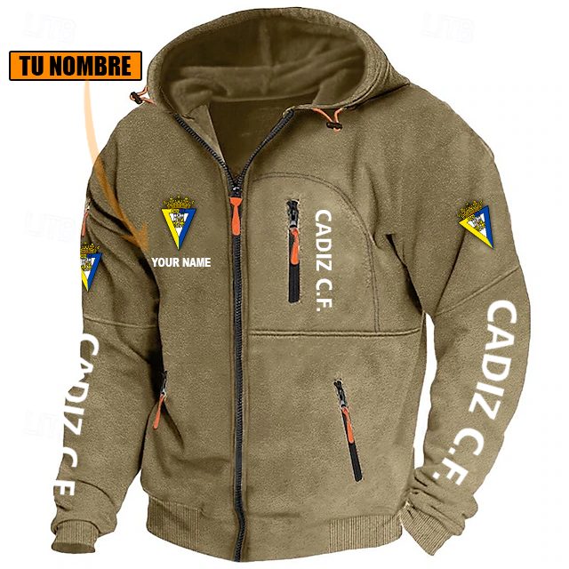 Cádiz CF – Chaqueta con cremallera Edición Especial con Nombre Personalizado Cádiz CF – Chaqueta con cremallera Edición Especial con Nombre Personalizado