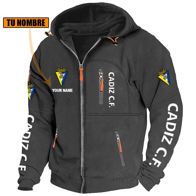 Cádiz CF – Chaqueta con cremallera Edición Especial con Nombre Personalizado Cádiz CF – Chaqueta con cremallera Edición Especial con Nombre Personalizado