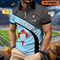 Celta Vigo – Polo con cremallera Nuevo estilo con Nombre Personalizado