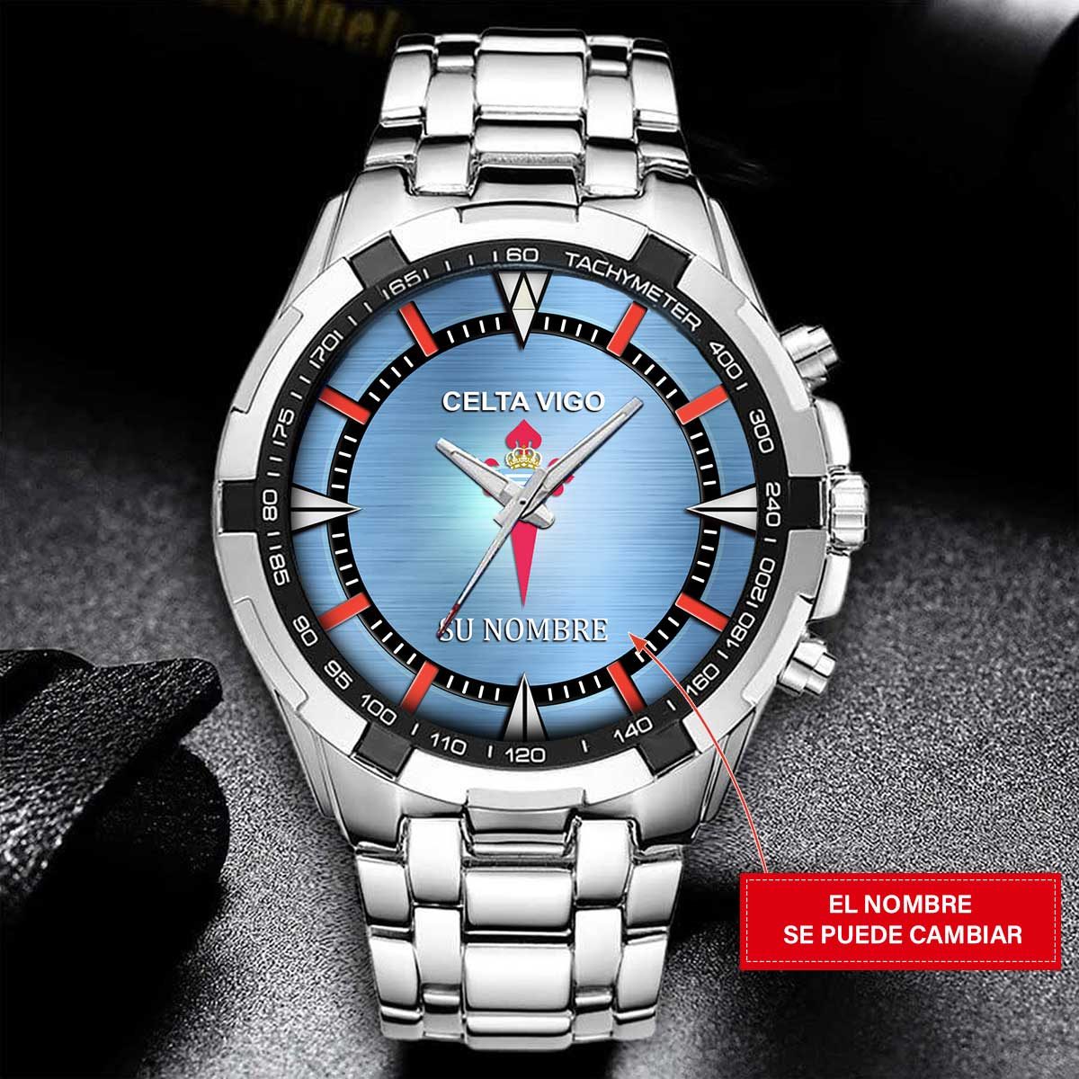 Celta Vigo – Reloj Estelar – Edición para Fans (Hombre) con Nombre Personalizado Celta Vigo – Reloj Estelar – Edición para Fans (Hombre) con Nombre Personalizado