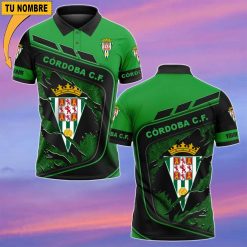 Córdoba CF – Polo Estilo deportivo con Nombre Personalizado