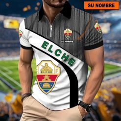 Elche CF – Polo con cremallera Nuevo estilo con Nombre Personalizado