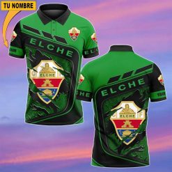 Elche CF – Polo Estilo deportivo con Nombre Personalizado