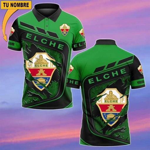 Elche CF – Polo Estilo deportivo con Nombre Personalizado