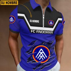 FC Andorra – Polo con cremallera Edición Especial con Nombre Personalizado